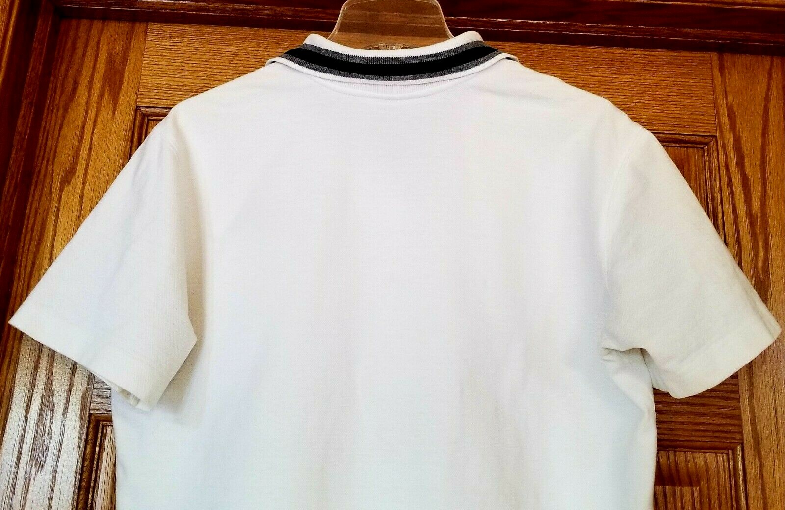 VTG Z Cavaricci Chinos Polo Top Womens Large Ivory Embroidery Coastal Sporty Y2K