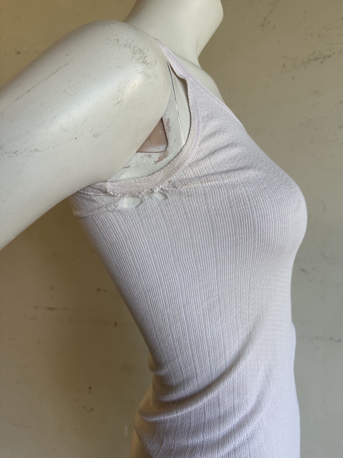 1950s Charmode All Cotton Ribbed Tank Camisole Undershirt Vintage 50s 60s