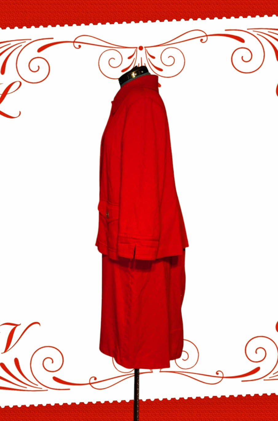 GEORGE ME BY MARK EISEN Apple Red Skirt Blazer Suit Set Women’s Plus 18 Large