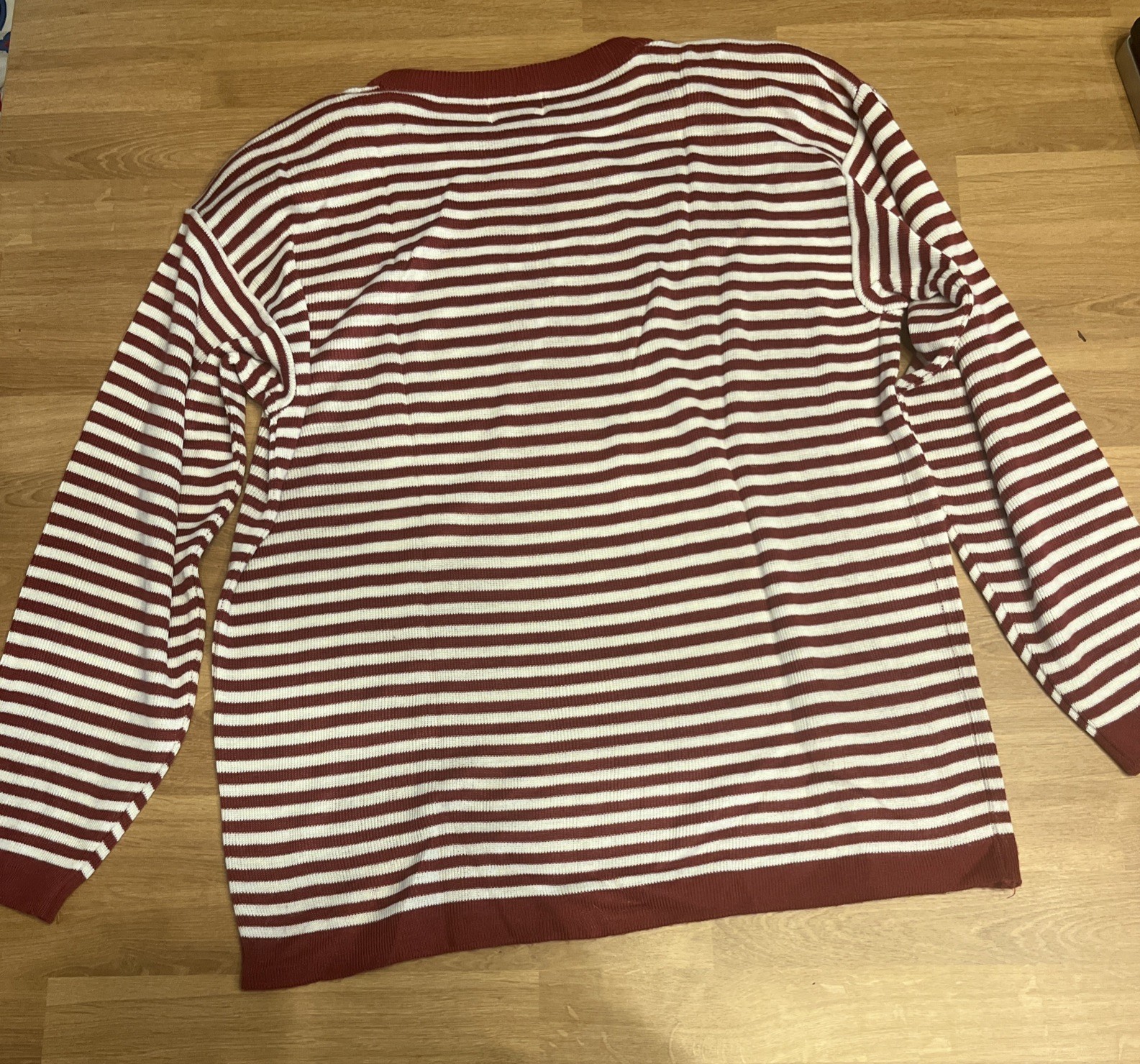 Vintage 90s Koret Striped Pullover Shirt Maroon Burgundy Equestrian Preppy XL