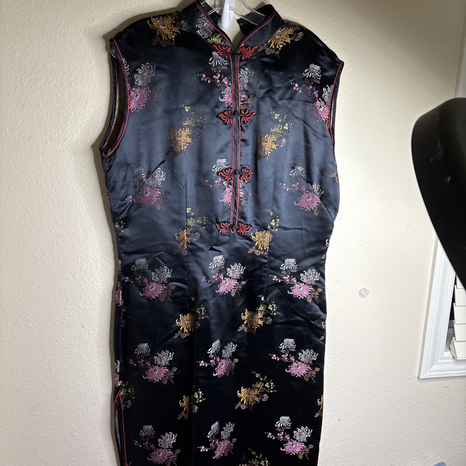 Vtg Oriental S.F. China Black Dress Womens Asian Kimono – 42