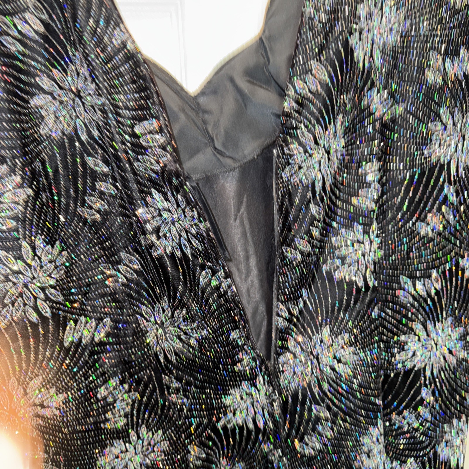 Vintage Diana Marco Mayvens 1980’s Sparkly Cocktail Holiday Party Dress Holo EUC