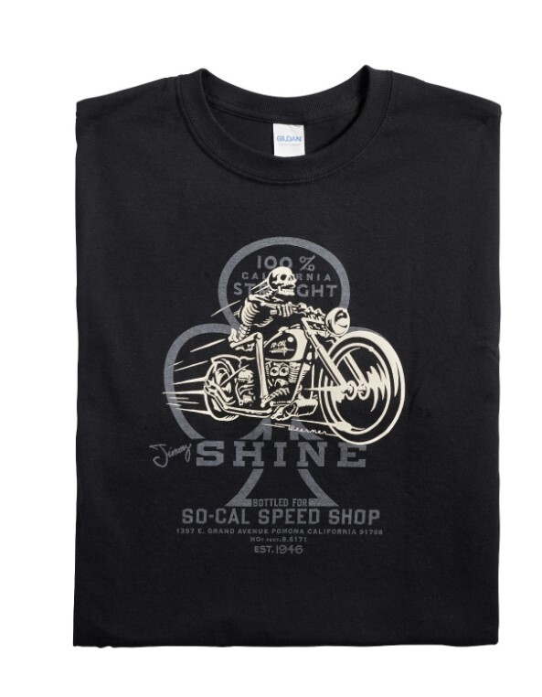 Men’s So-Cal Speed Shop Jimmy Shine Motorcycle Bike Black T-Shirt