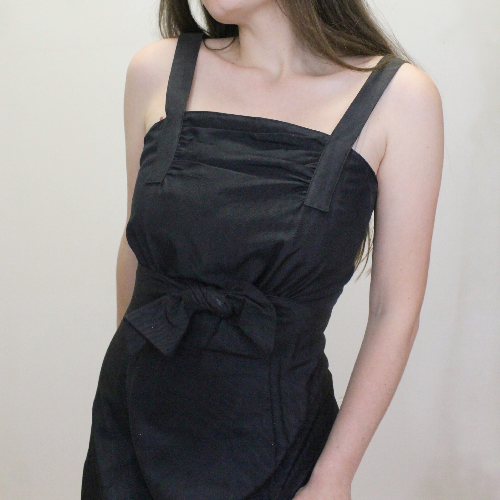 Vintage 30s/40s Black Evening Gown Elegant Maxi Dress
