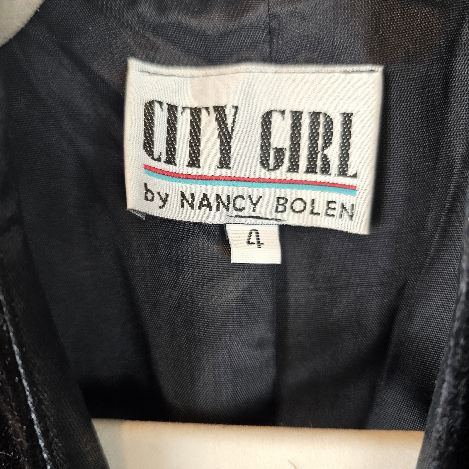 City Girl Velvet Vtg Jacket 4 Black Whimsygoth Witchy Whimsical Shoulder Pads