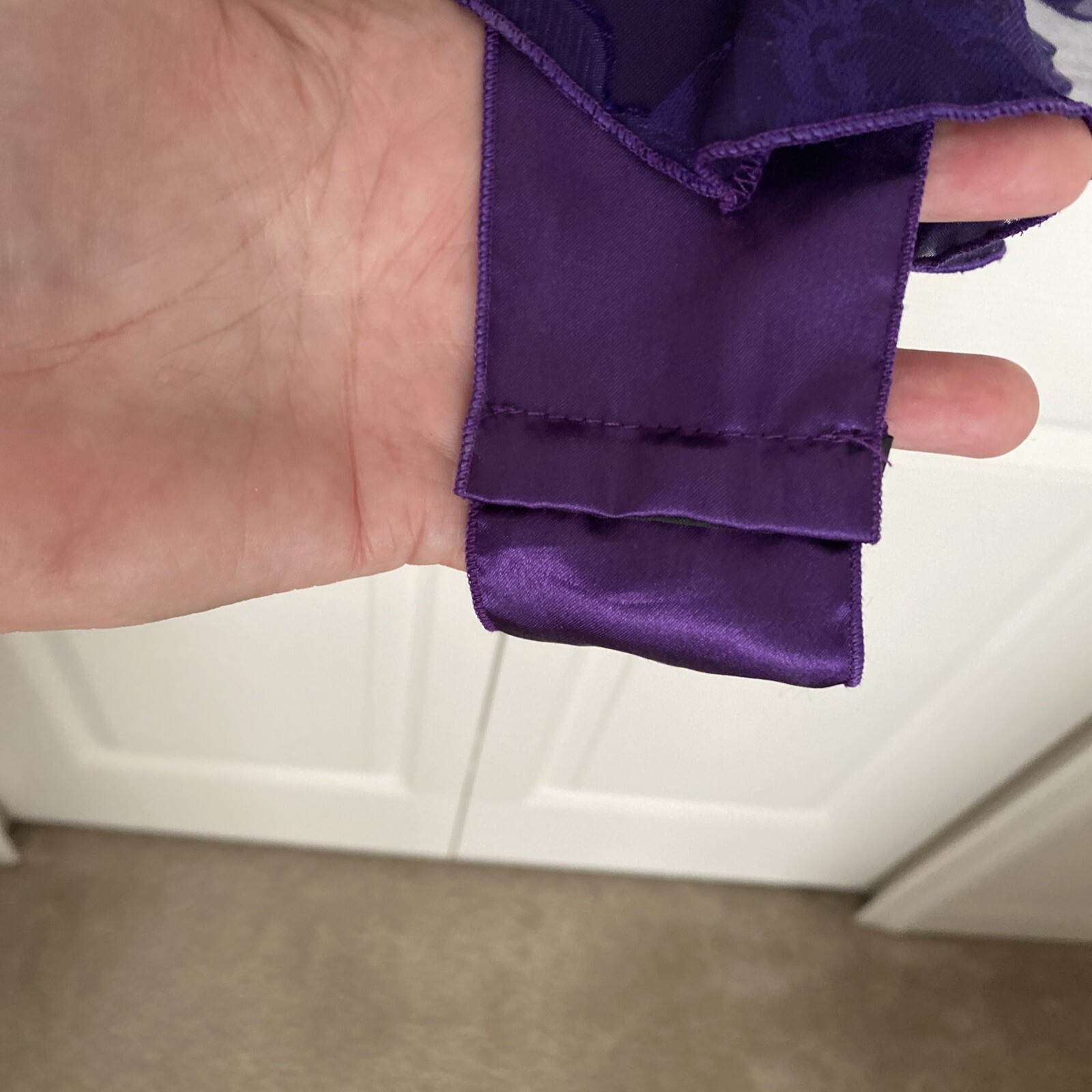 Vintage Feather Bed Intimate Purple Satin And Lace Sexy Teddy Size Small