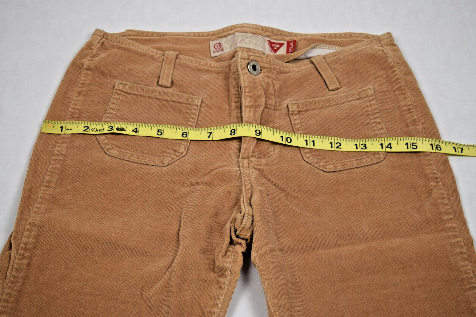 Vintage Guess Pants Corduroy Flare Leg Size S/M 90s Golden Beige Soft