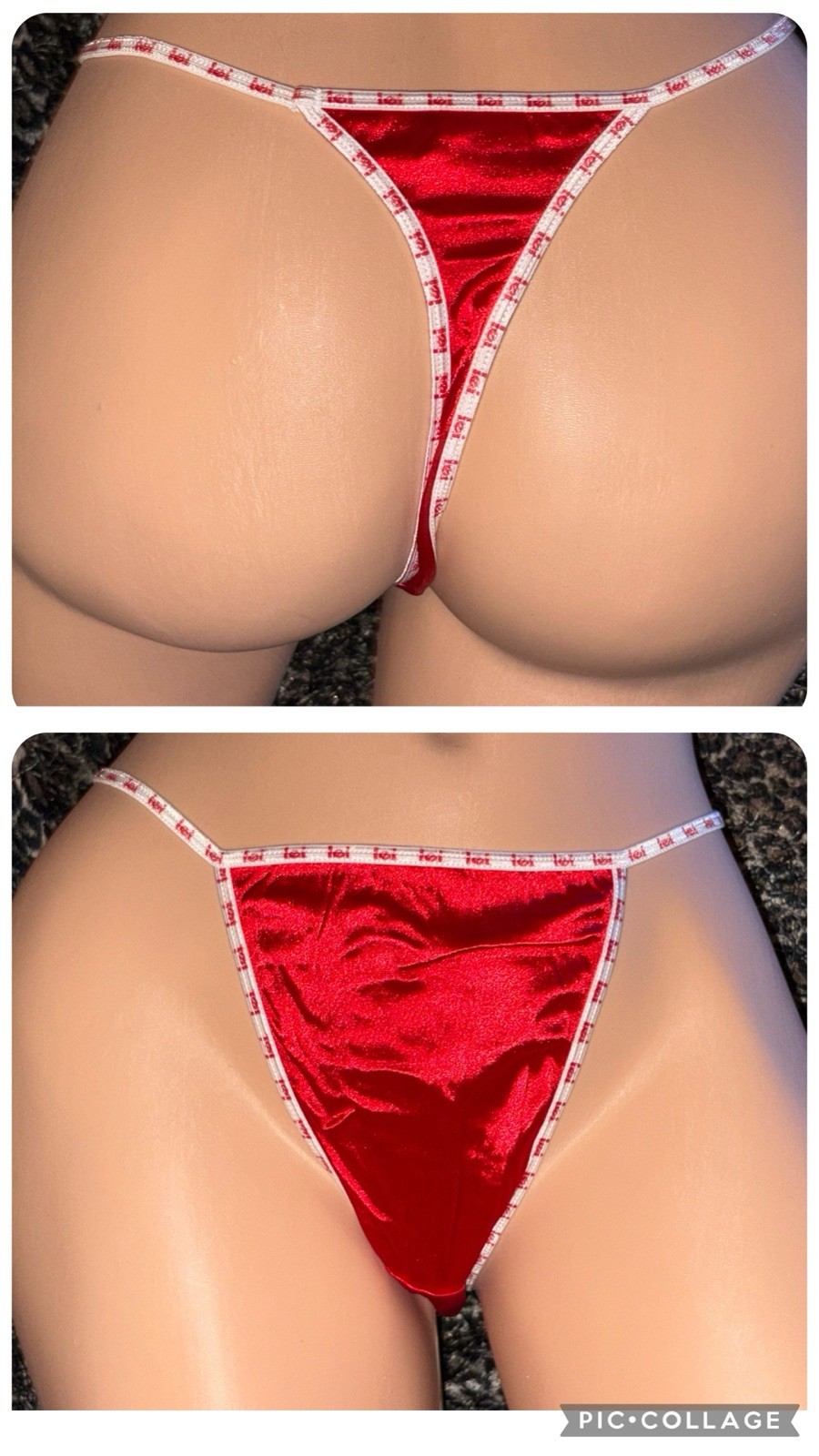 Lei Y2K Second Skin Hot Red Vintage M Thong String Bikini Panty Underwear