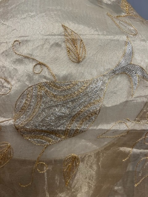 #22-138, 1950s Gold Metallic 3 Pc. Ensemble Made of Middle Eastern Fabric