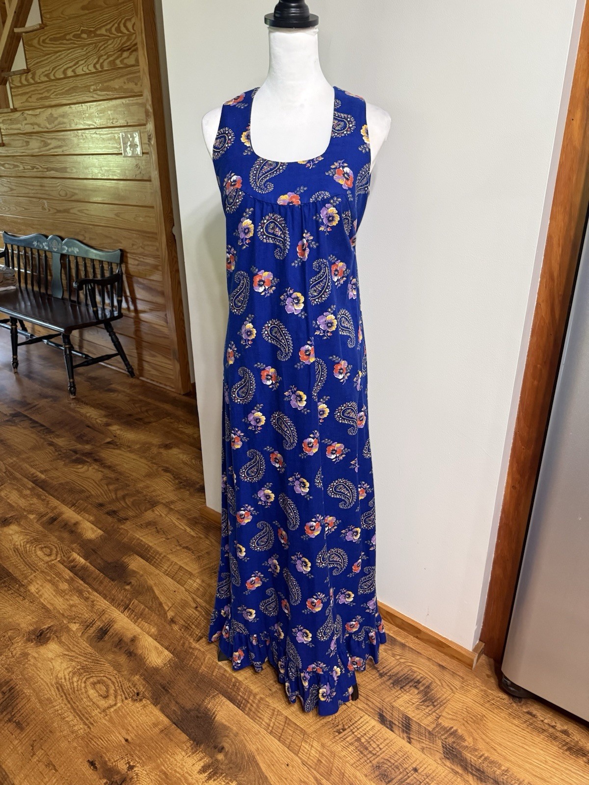 Vintage Liberty House Of Hawaii Floral Paisley Maxi Dress S