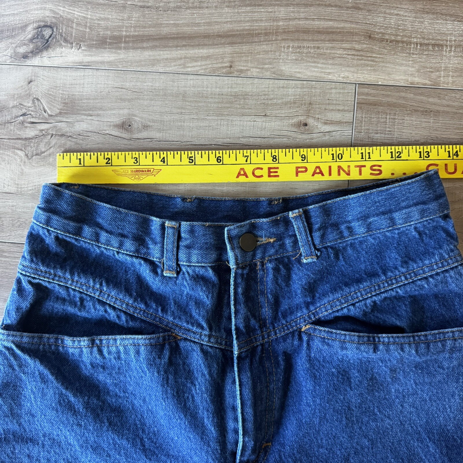 Mom Jeans Republic Denim High Rise Medium Wash Straight Leg Size 13/14 Vintage