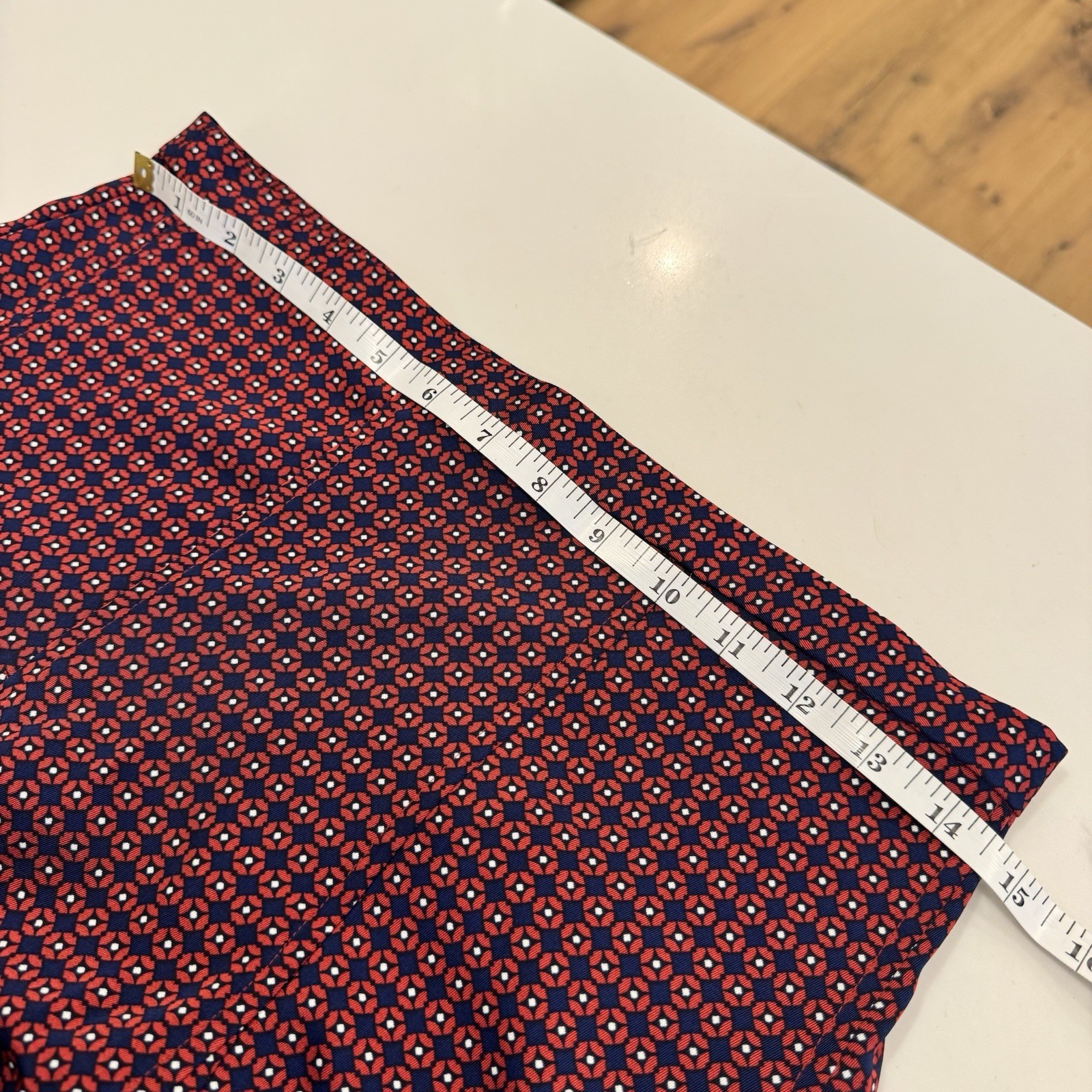 Banana Republic Retro Red/white & Blue Maxi Swing Skirt Size 8 Petite