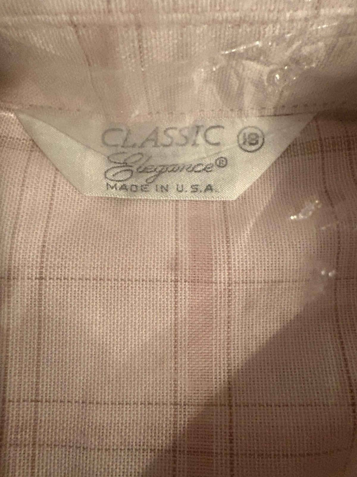 Vintage Classic Elegance Womens Button Down Pink Blouse, Size 18, NOS, In Pkg.