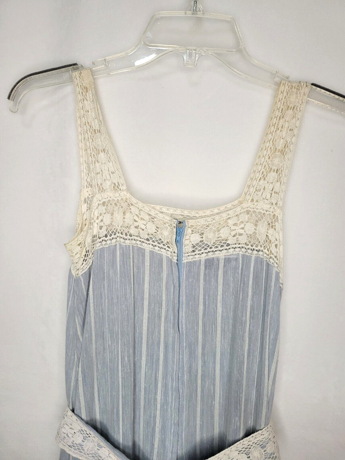 VTG 70’s Blue Tiered Prairie Maxi Dress Trivia By Charm Cottage See Measurements