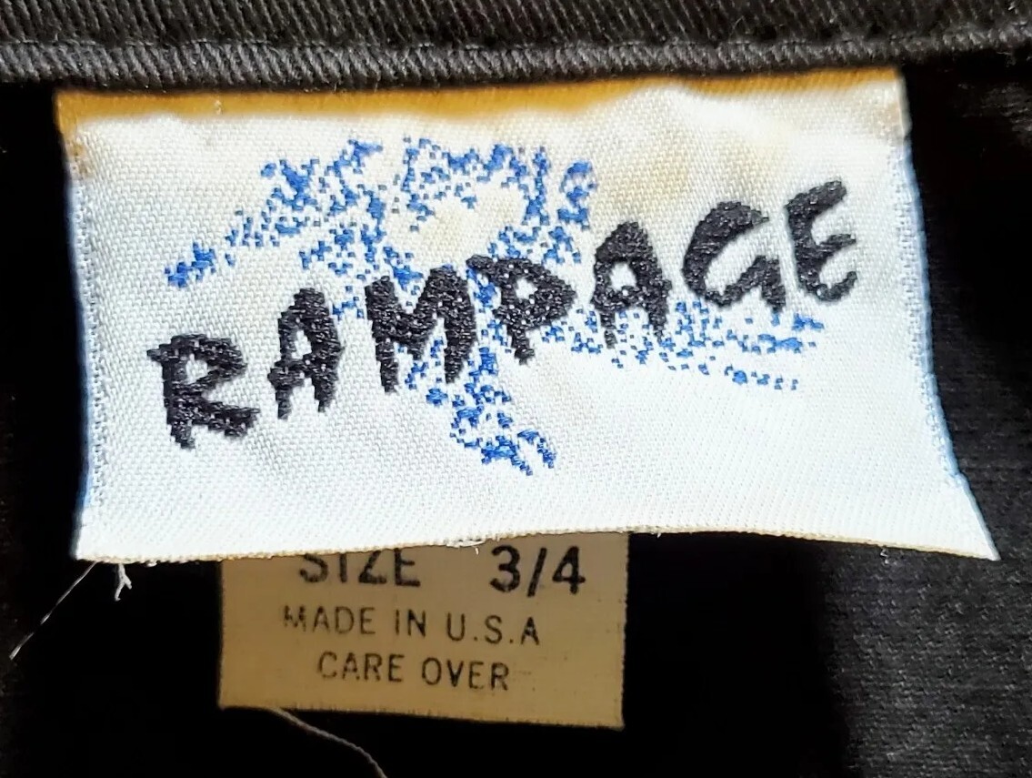 VTG 80s Cropped Cotton Motorcycle Jacket Style Top w/ Zip Front by Rampage M