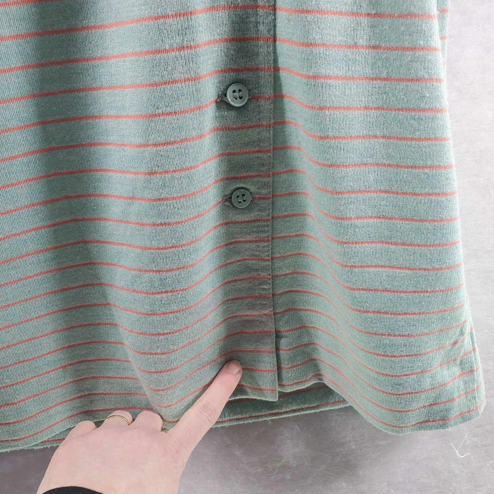 38 Vintage Leslie Fay Knit Rayon Button Up Dress Short Cap Sleeve Square Neck