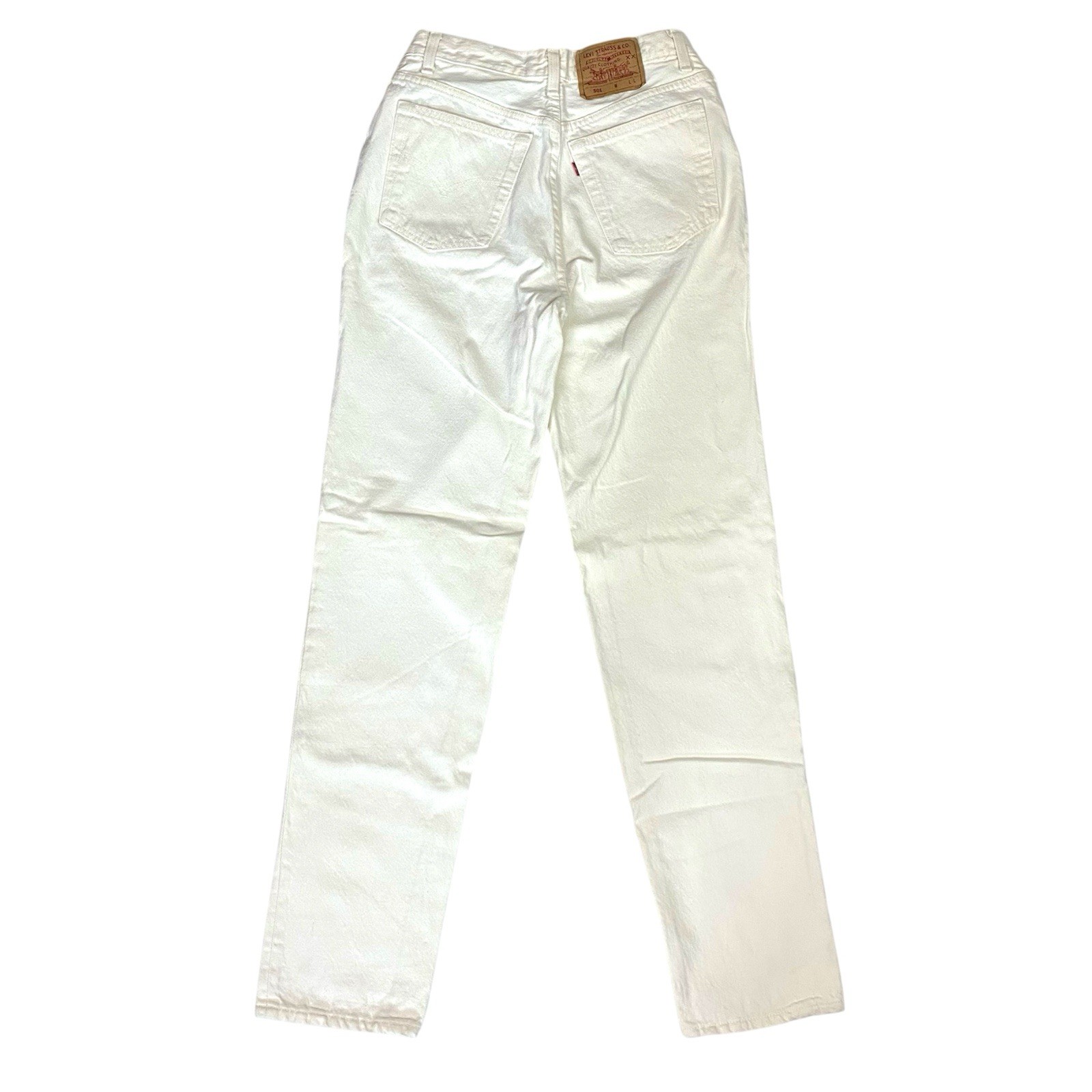 Vintage Levi’s 501 Jeans White Button Fly 80s 90s Size 13LONG Fits 30×33