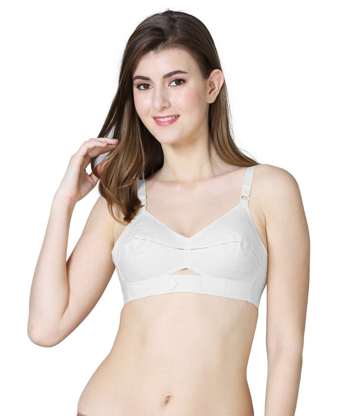 Encircled Bullet Bra Organic Cotton-Round Stitch Full Coverage Vintage Retro Bra