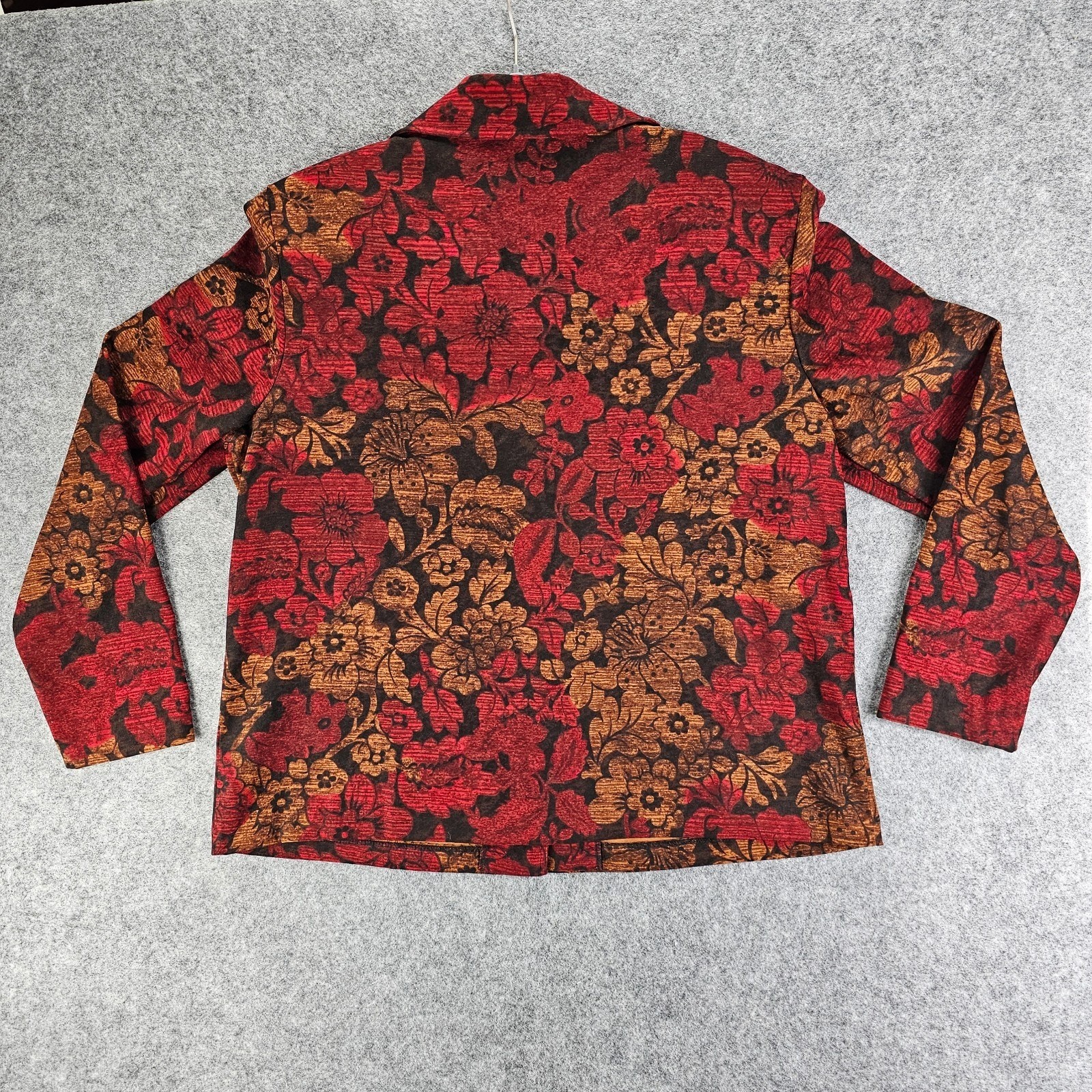 Briggs New York Suit Jacket Fall Floral Brocade Blazer Size Large Womens Vintage