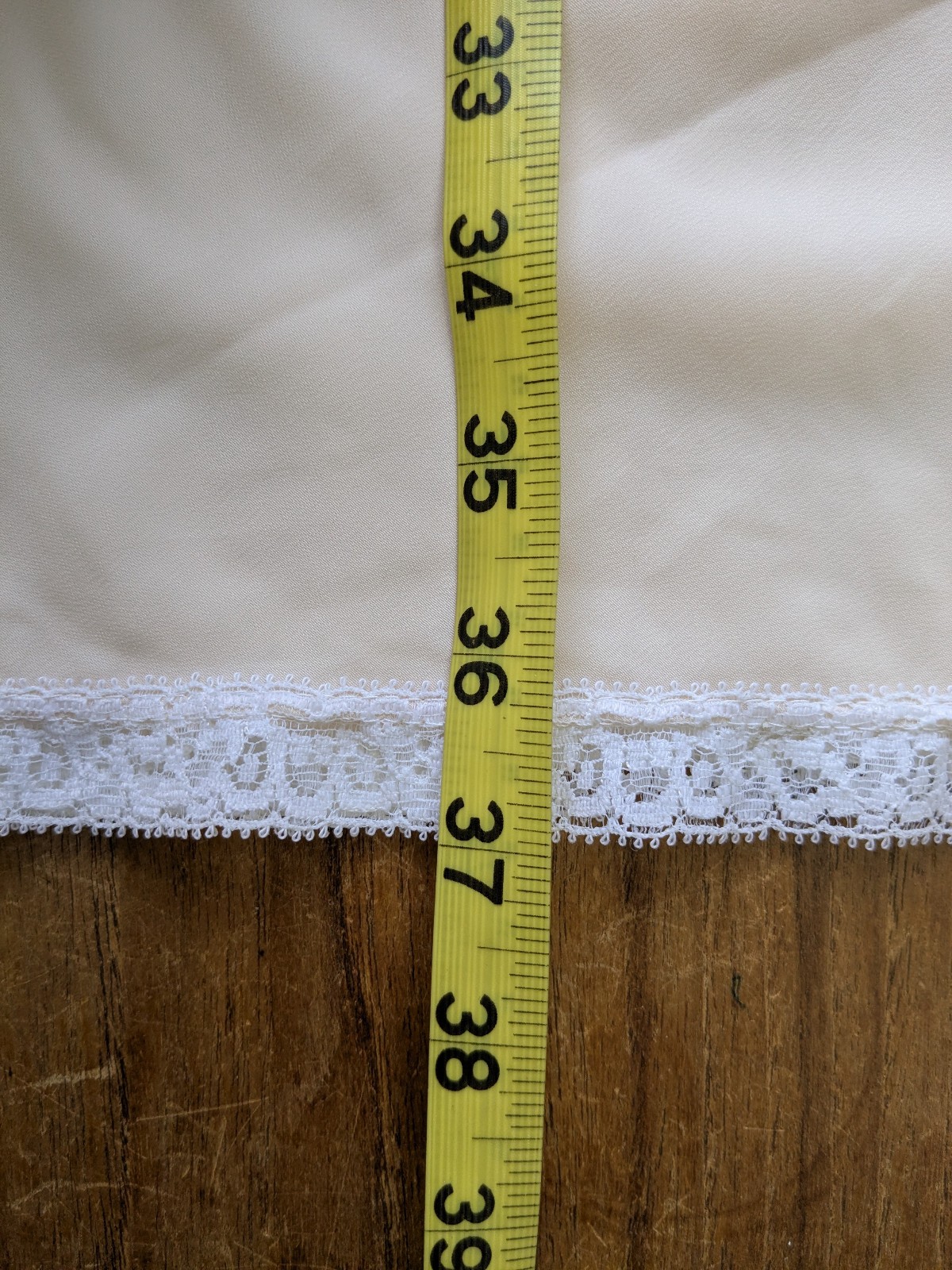 Vintage Farr West Skirt Maxi Half Slip Back Slit Lace Hem Cream White Size XS