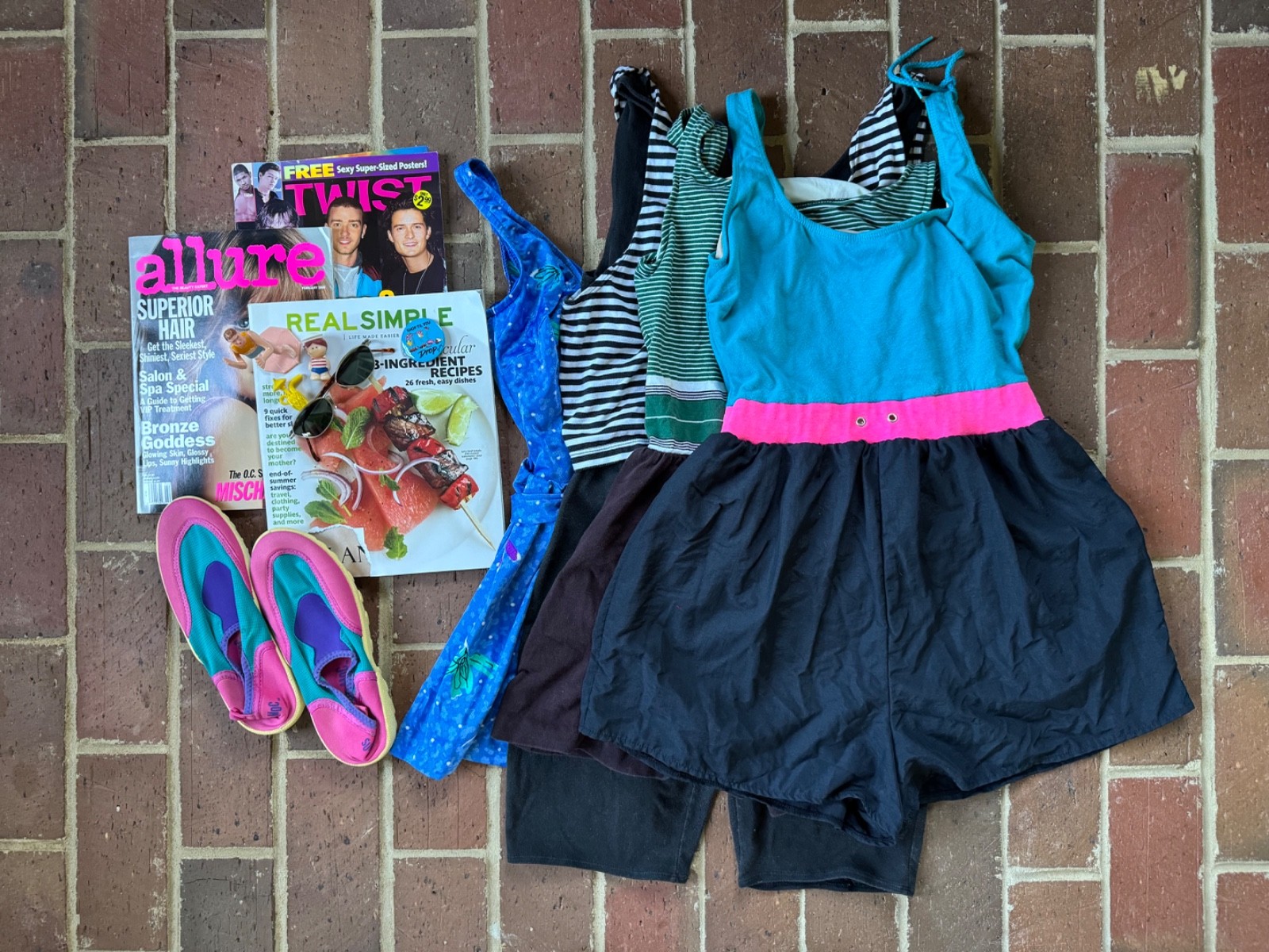 vintage swimsuits women 80s 90s swimsuits allure twist real simple magazines