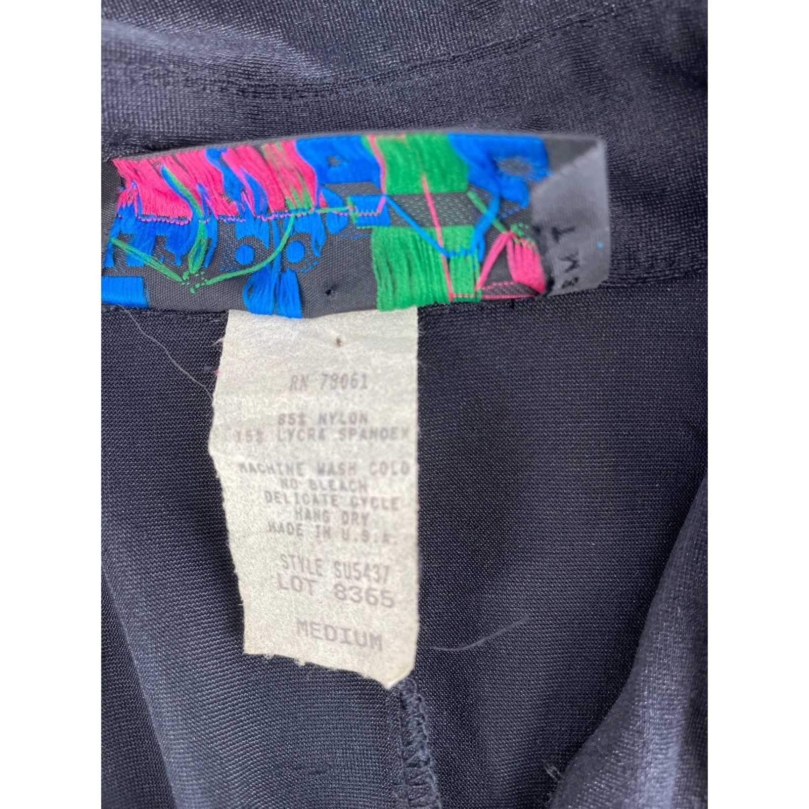 Vintage Tripp NYC Shirt Dress Women Medium Black Vintage 90s Y2K Goth Clubwear