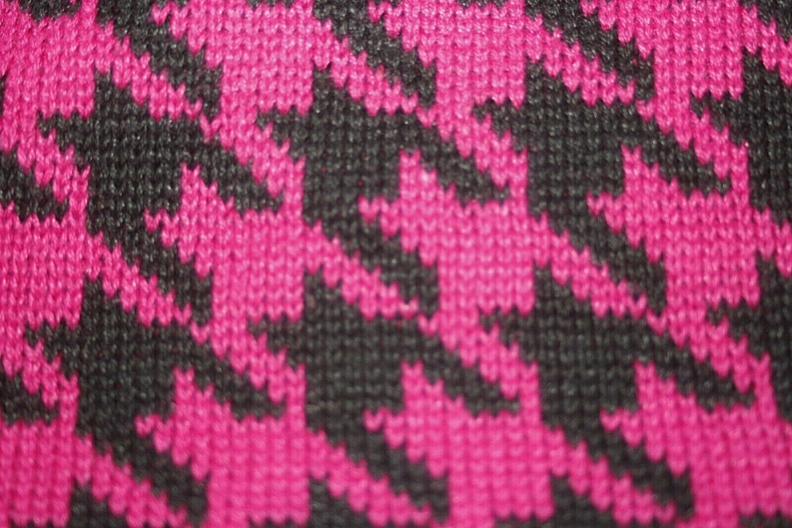 VINTAGE COLTER BAY INTERNATIONAL Womens Vest Knit Hot Pink Black Ramie Cotton XL