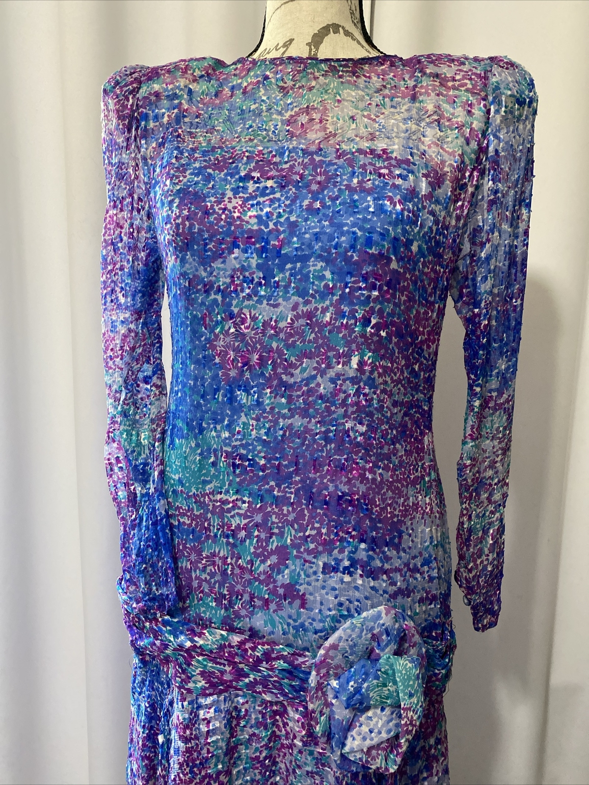 TALLY BOUTIQUE New York Designer Vintage 80’s 2 Layer Slip Dress SZ 8 Retro