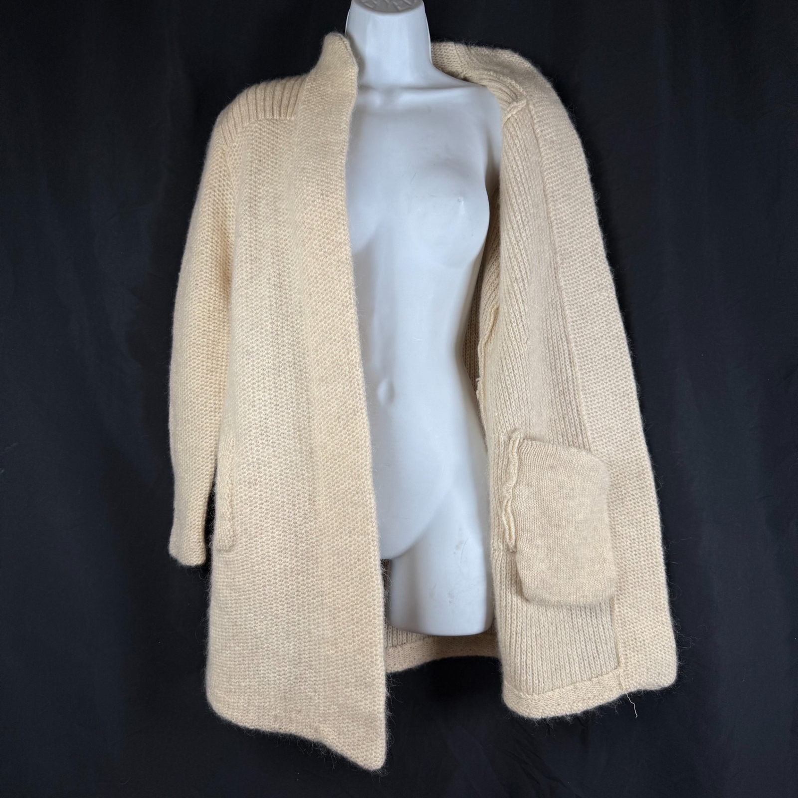 VTG 1980s P.G.E. Mohair Cardigan Women’s Sweater Medium Made In Hong Kong