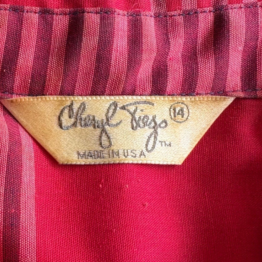 Cheryl Tiegs Vintage 80s Patchwork Plaid Button Down Shirt Red Multi Women’s Med