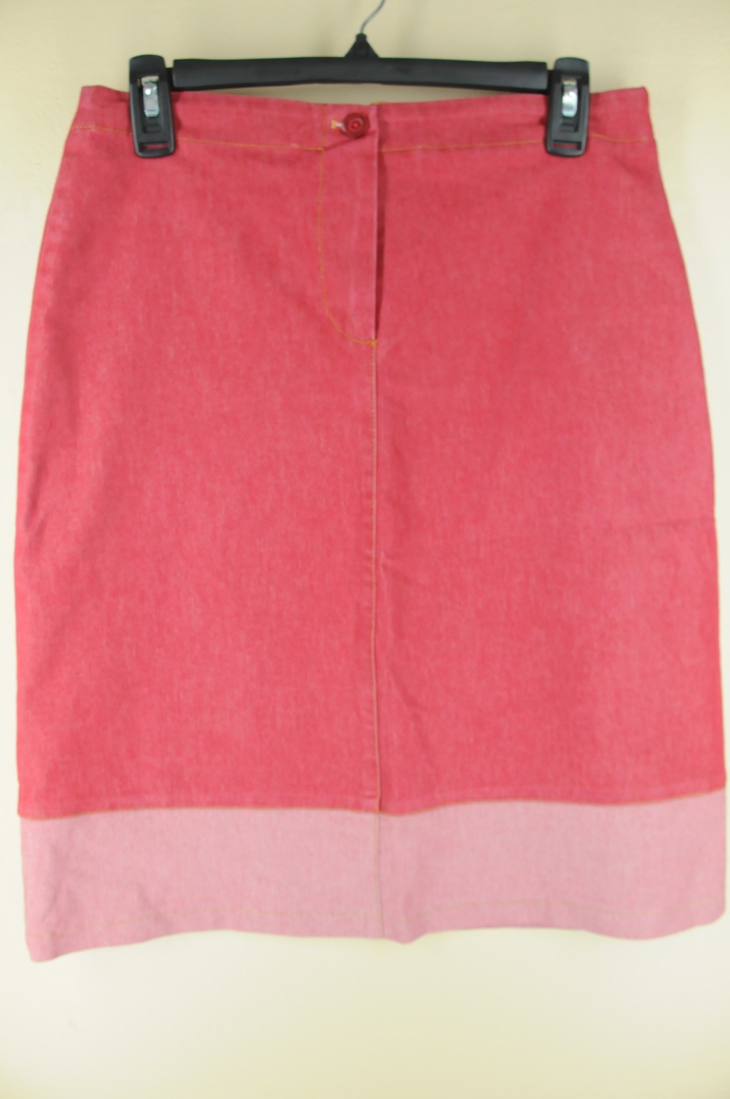 Vintage Monteau Women’s Red Cotton Spandex 80’s Skirt 28 inch Waist