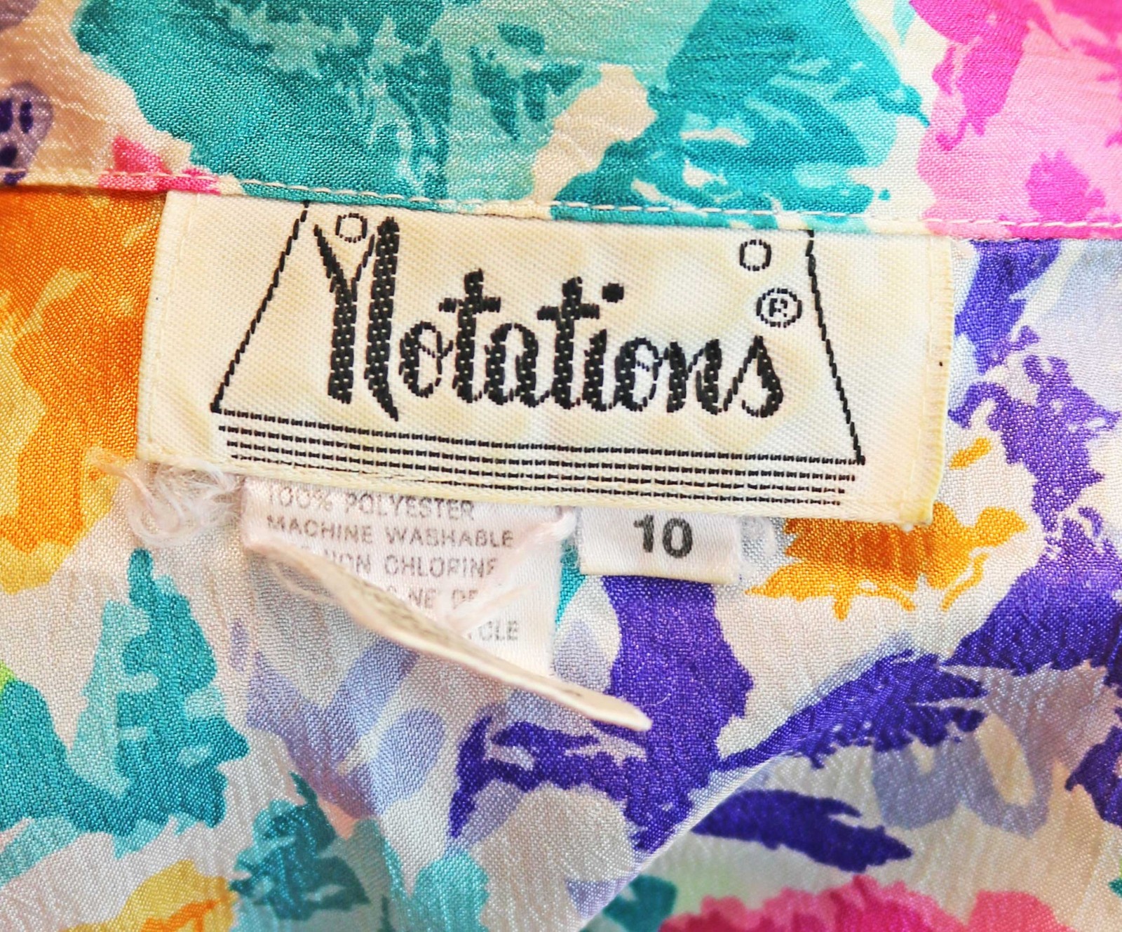 1980s Vintage Blouse Shirt Top Shiny Parachute Fabric Floral Light Spring M 10