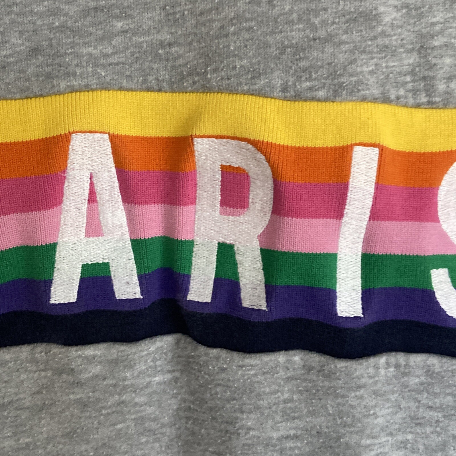 VTG Paris Tour D’or Ile De France Embroidered Rainbow Sweatshirt XXL – ALTERED