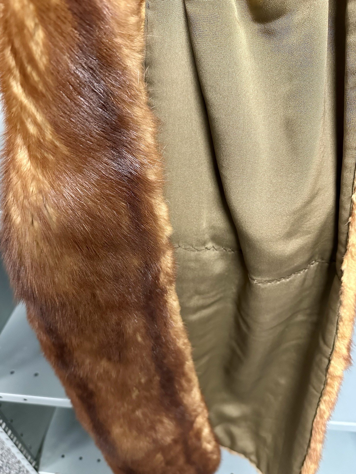 Vintage XLong Stunning Brown Red Russian Sable Mink Fur Stole Wrap 79” X 13”
