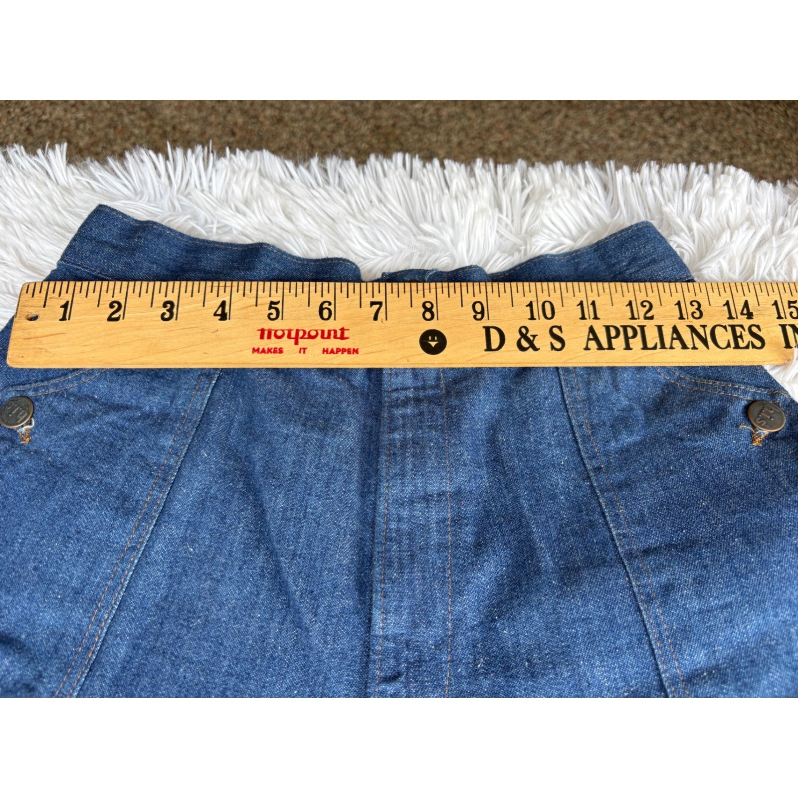Vintage 70s Miss H.I.S. Denim Culottes Pied Piper 3 Piece Outfit Womens S