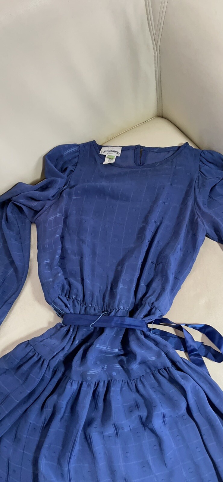 Vintage Lizzy & Johnny By Lucero Dress With Ribbon Belt