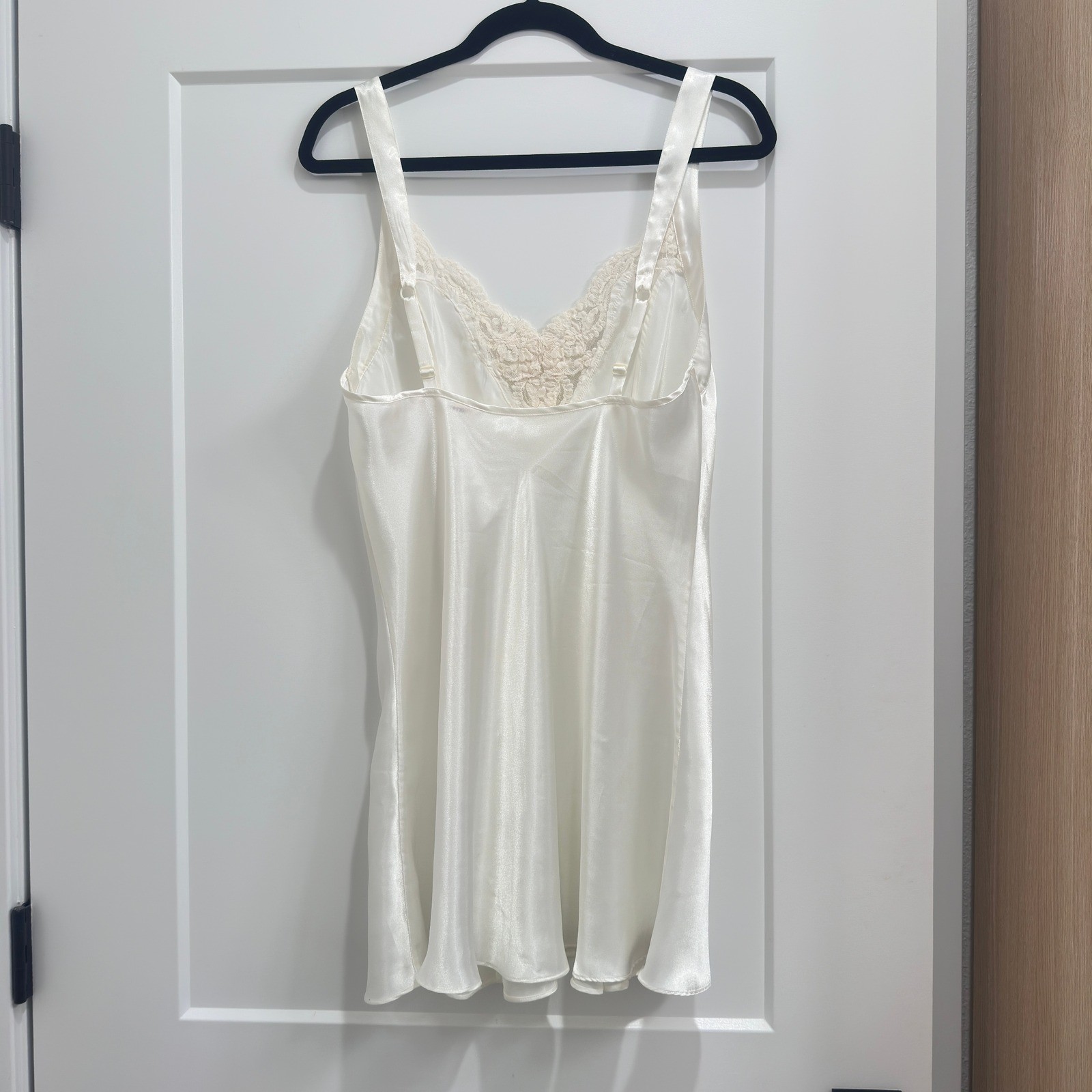 Vintage Victoria’s Secret Ivory Satin Lace Sequin Nightgown Ivory Lingerie