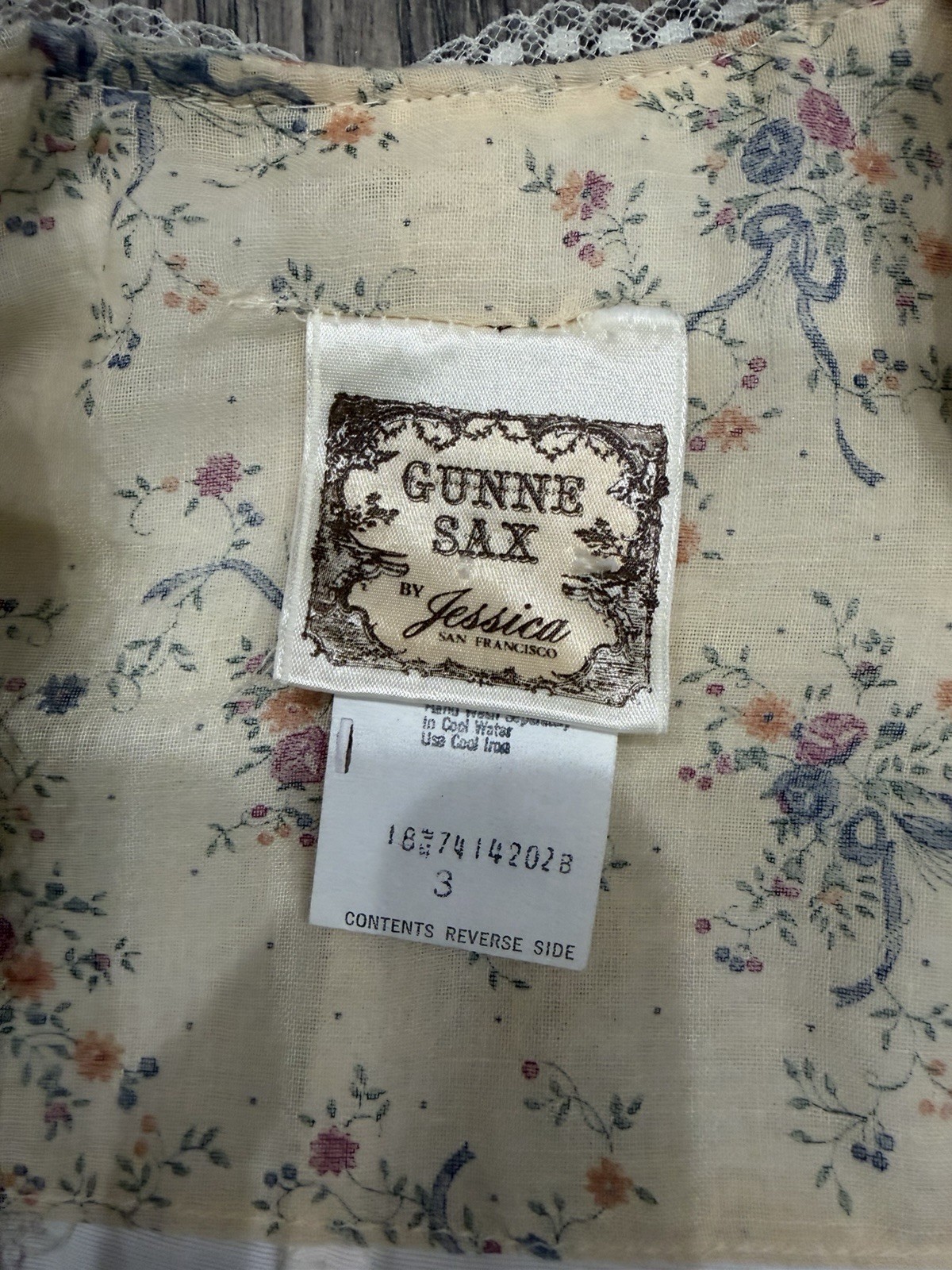 VTG Gunne Sax by Jessica McClintock Floral Prairie 2 Piece Set SZ 3 Cottagecore