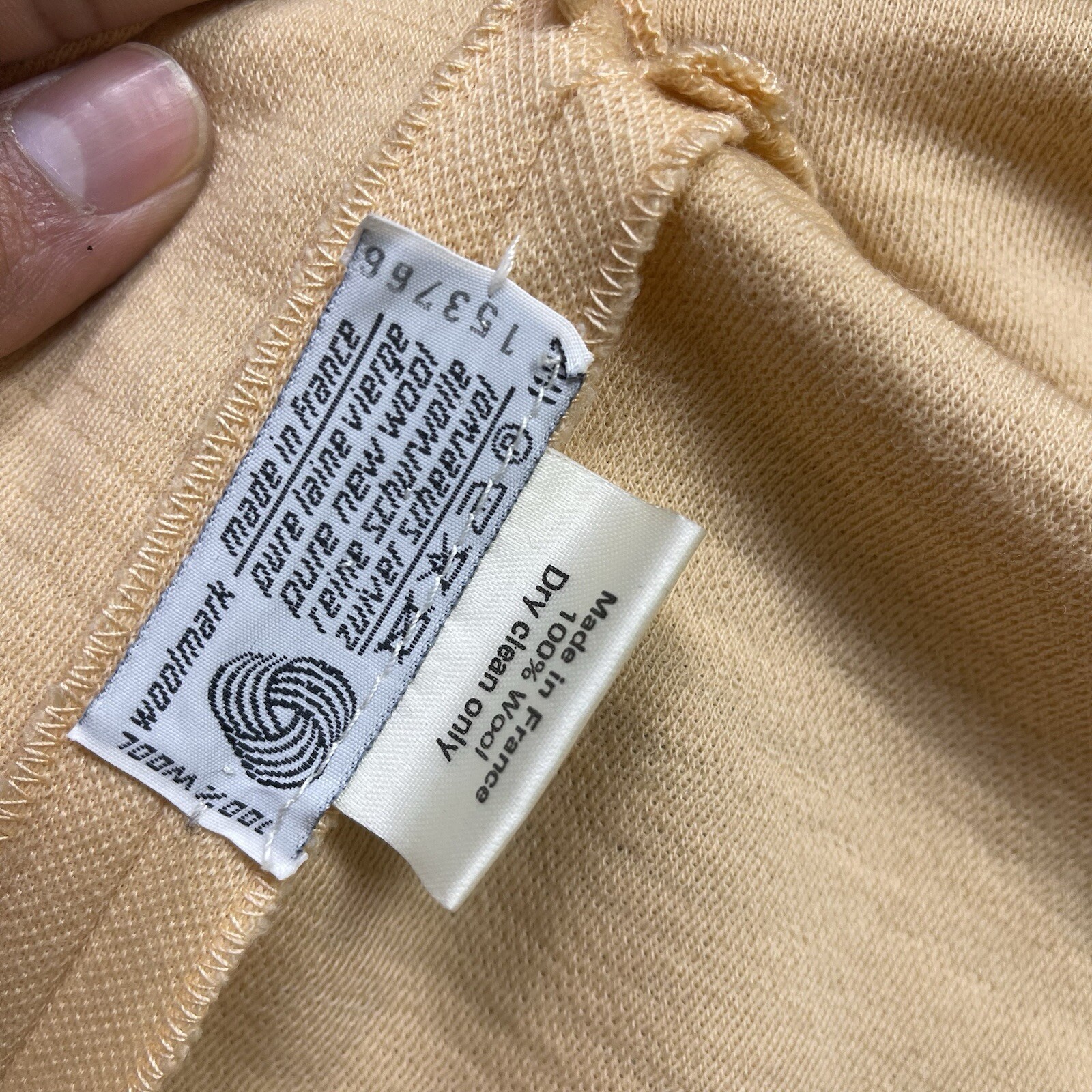 Vtg Sonia Rykiel Robe Peach Orange Woman’s One Size New Wool Made In France