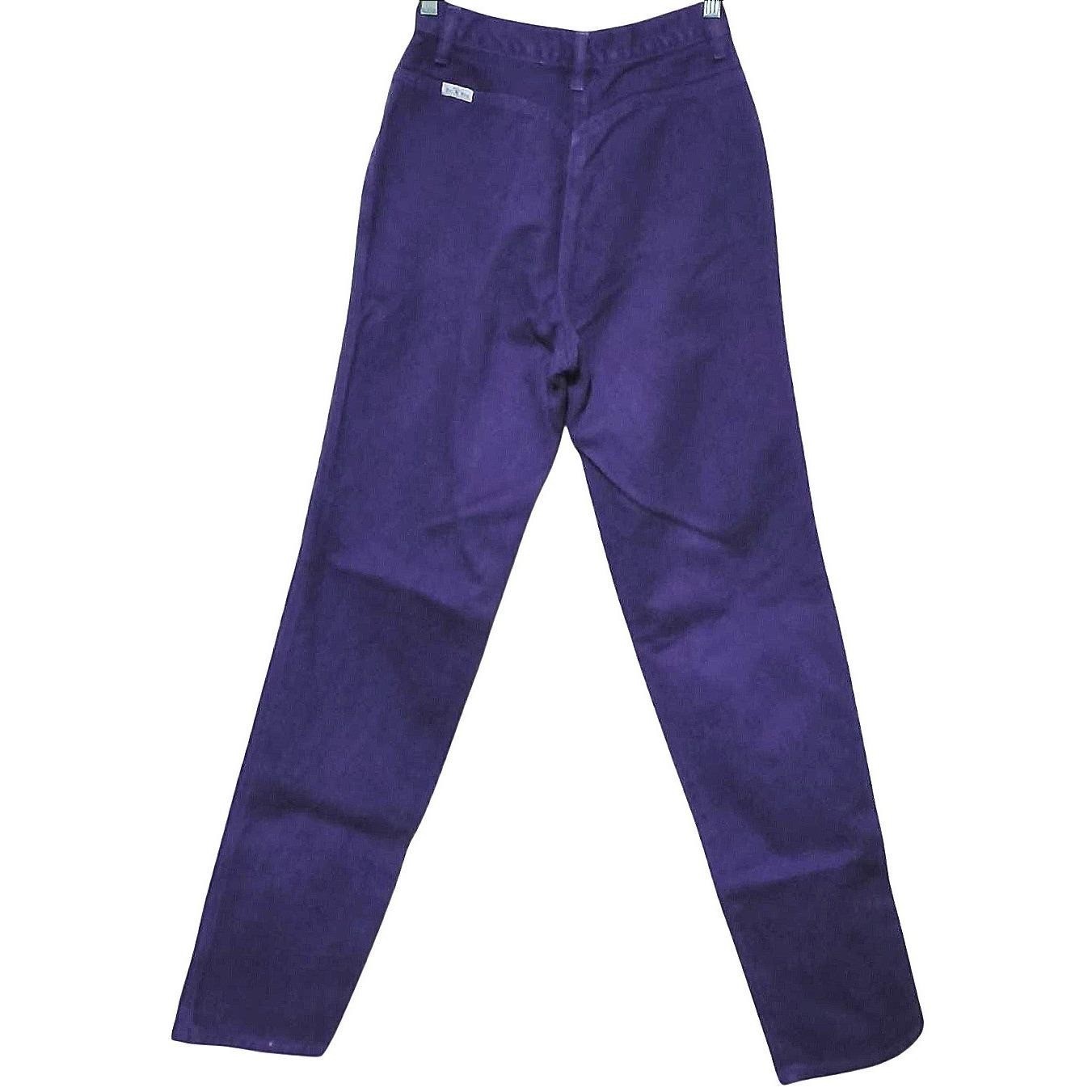 Vintage Bar N None Thoroughbred Jeans Women 24 Purple High Rise Tapered Leg USA
