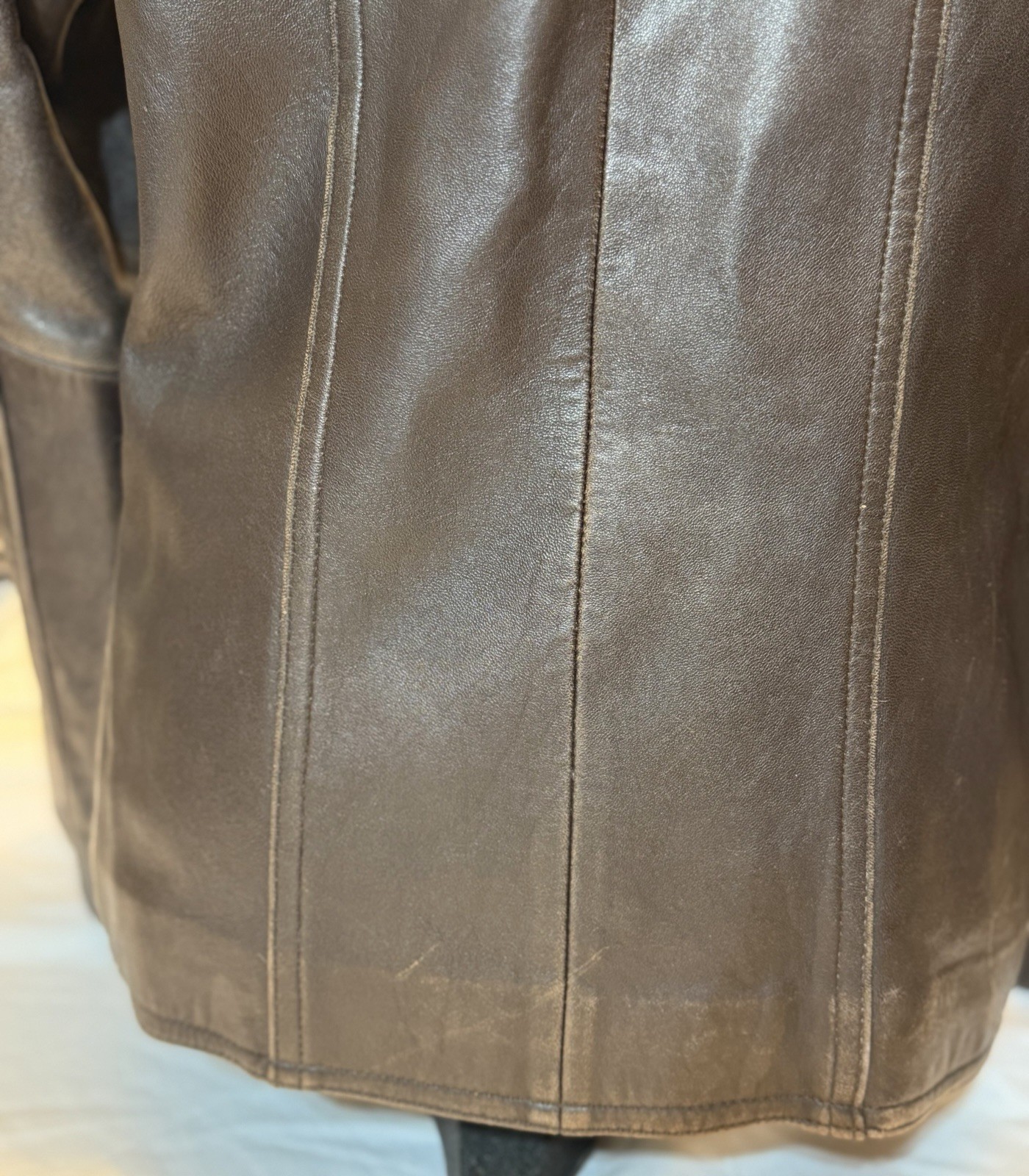 Vintage Lord & Taylor Brown Leather Jacket Size 4 90s Y2K Minimalist Indie Sleek