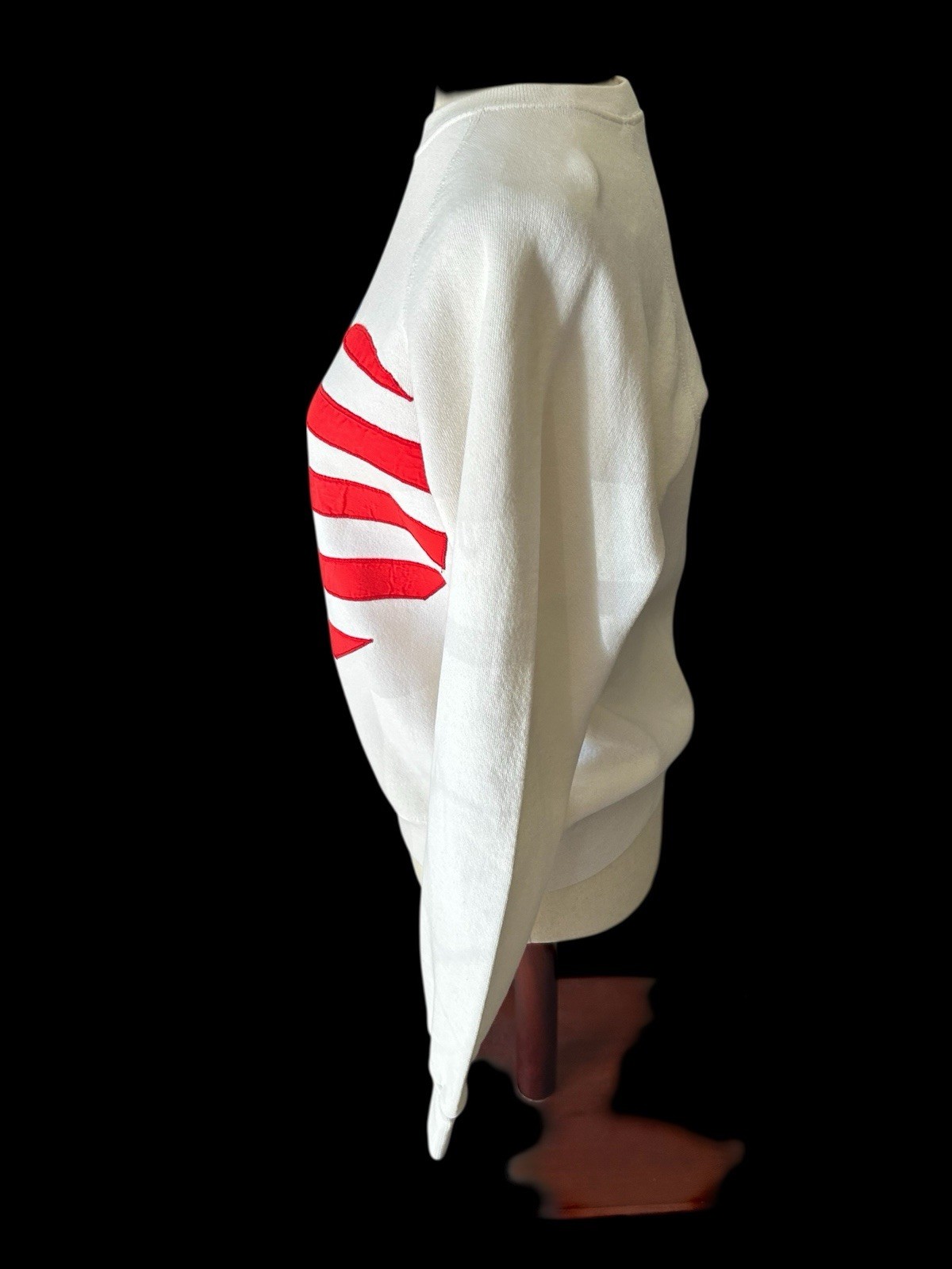Vintage 70s Lee Sturdy Sweats Patriotic Red White Blue Heart Applique Sweatshirt