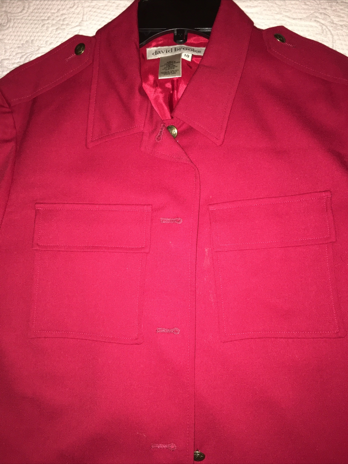 vtg david brooks 100wool Euc Lined Jacket