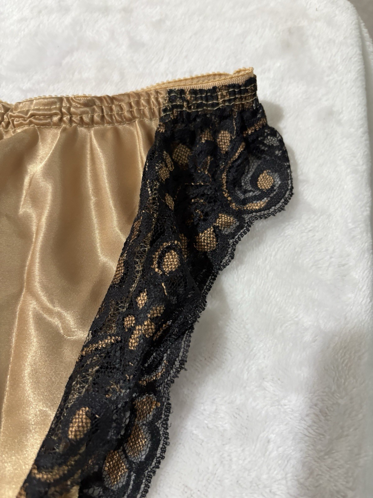 VTG Lucie Anne Panties & TANK 2XS French Cut Gold High Waisted USA B-32 W-28