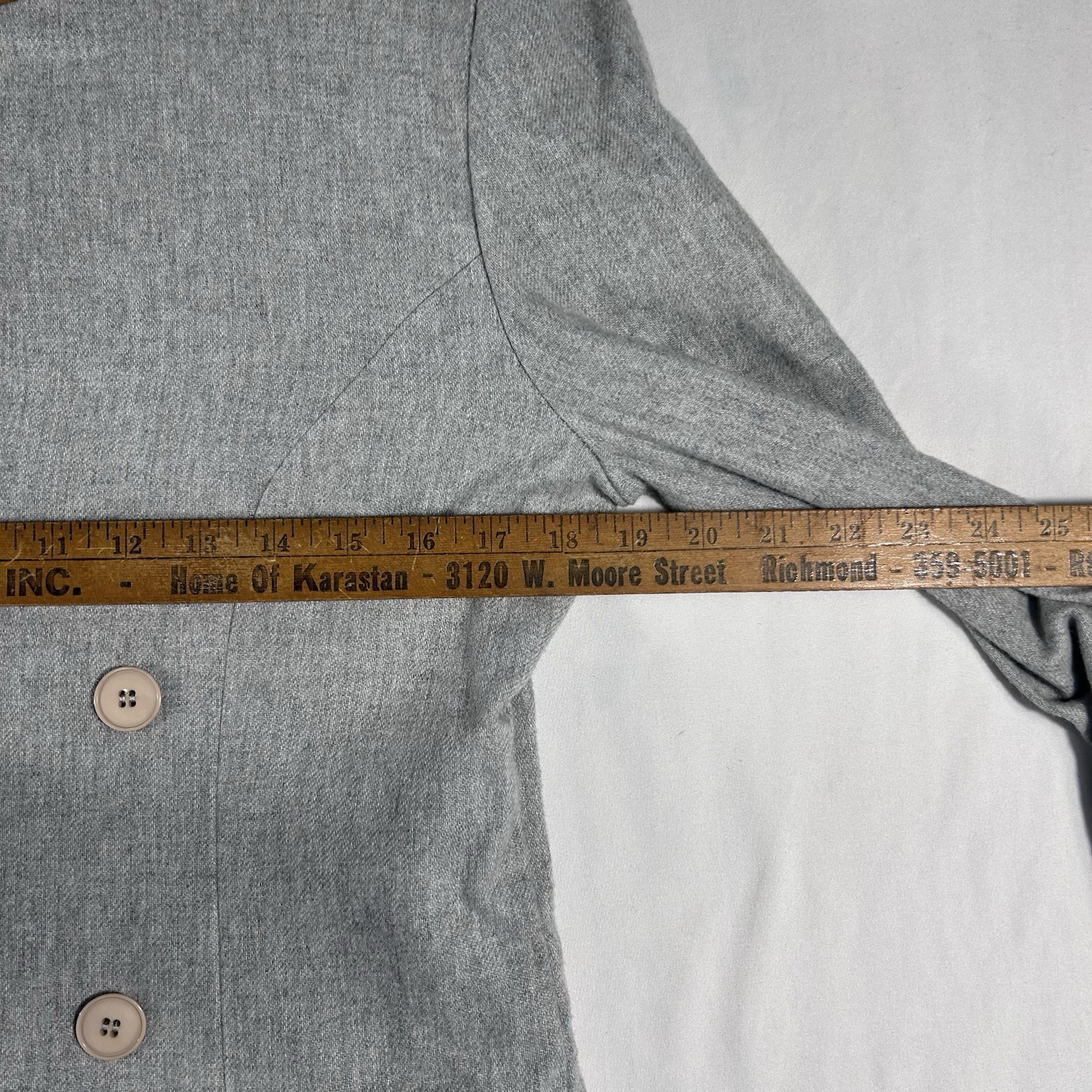 Vintage women’s Wool Blend Midi Dress Long Sleeve Gray Minimalist Size 8 USA