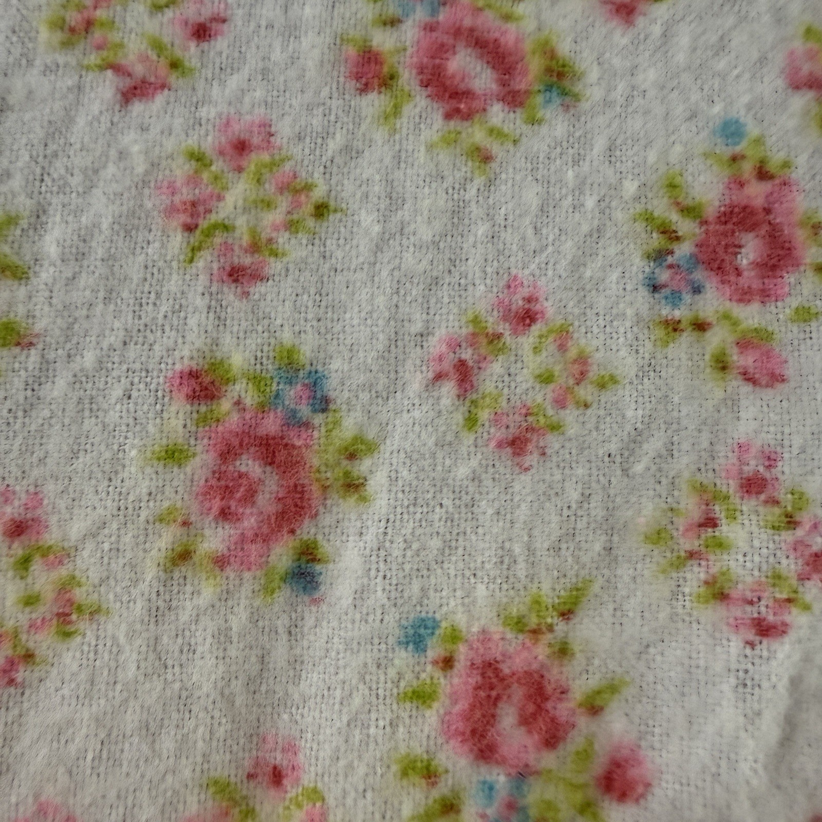 Vintage Gaymode Short Flannel Nightgown XL Smock Neck Grannycore Prairie Cottage
