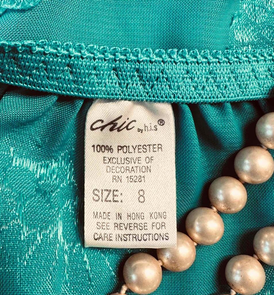 CHIC by H.I.S. Vintage String Sheer Green Bikini Panty Panties – NEW size 8