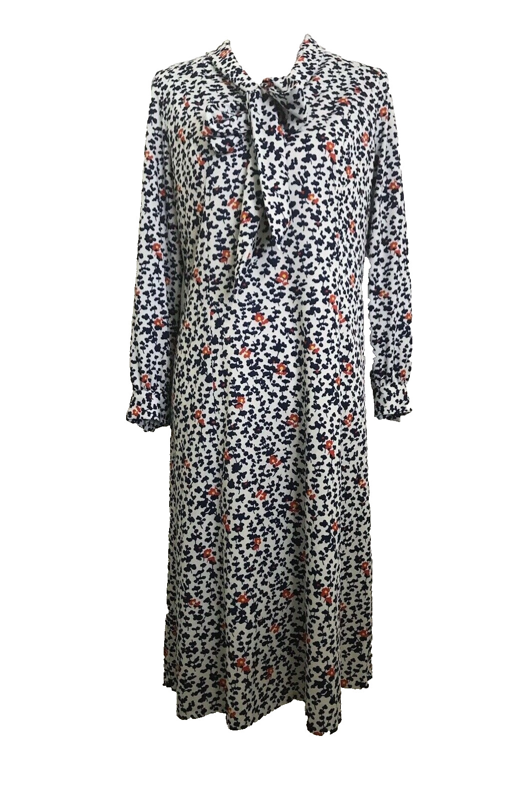 Vintage Neiman Marcus Floral Dress Secretary Geek Pussycat Bow Young Viewpoint
