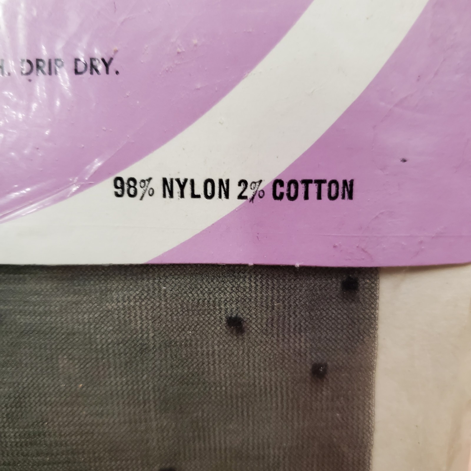 Vtg Panty Hose Opal Black Poke Smal Model Mod Go-Go Nylons Extra Sheer Hosiery