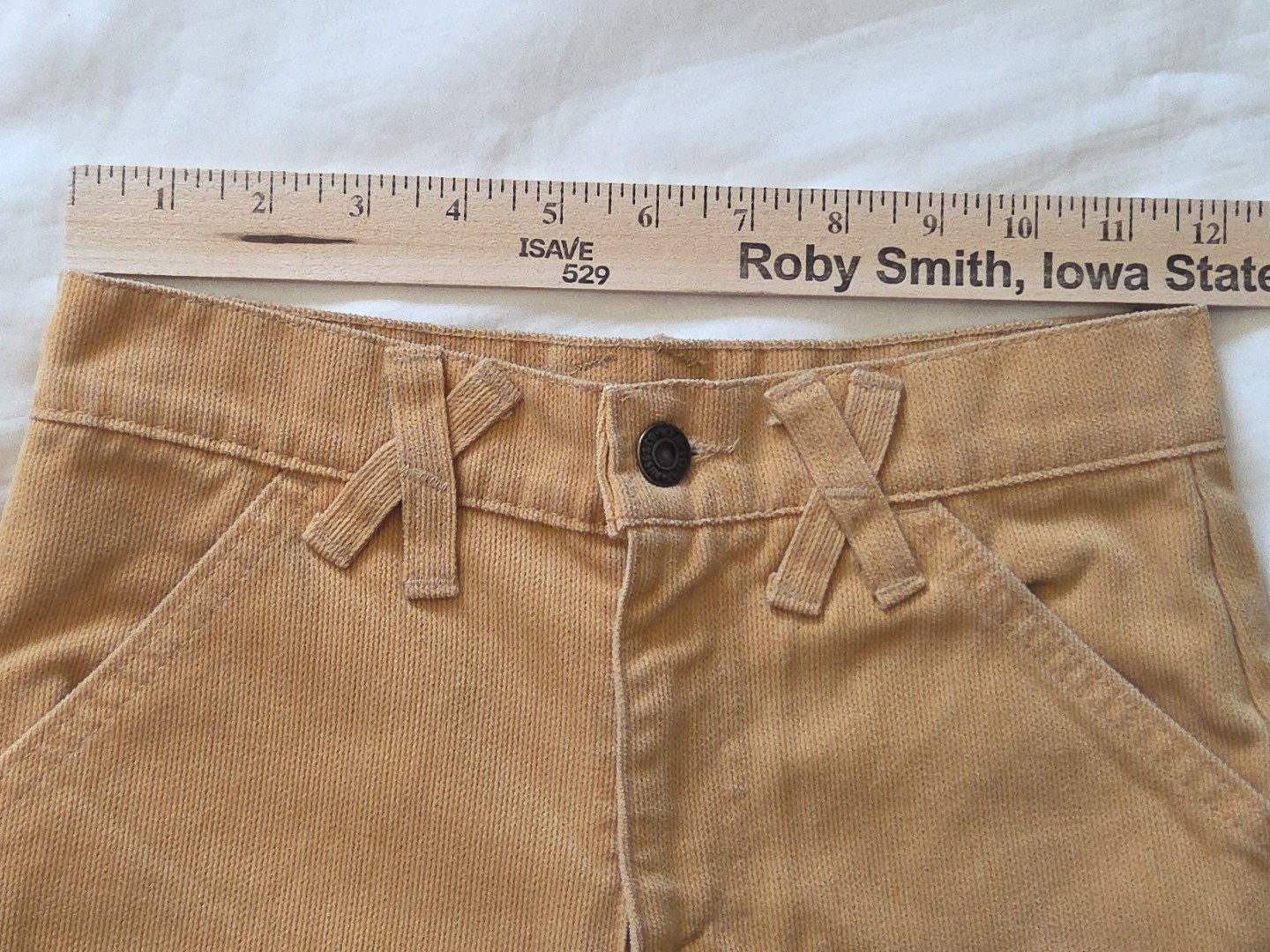 Vtg 1976 Levi’s 747 Student Bell Bottoms Tan Corduroy 24×29 EUC Talon 42 RARE